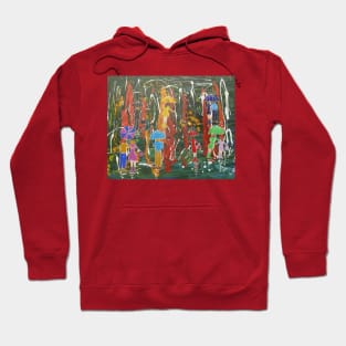 A Splash of Colour in the Rain, Umbrella painting Hoodie